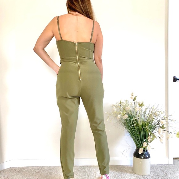 Material Girl Army Green jumpsuit - Picture 4 of 5